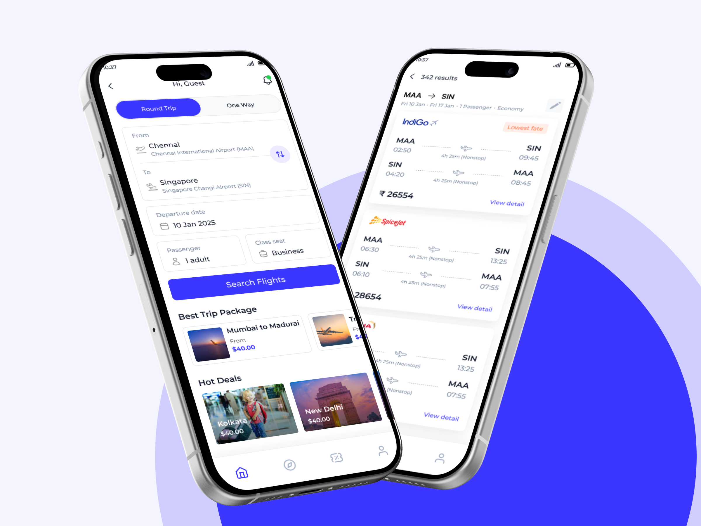 Flight and Hotel Booking Mobile App